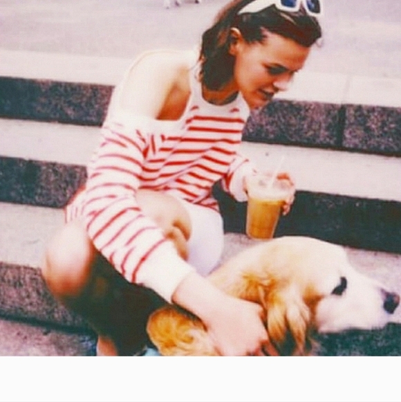 Zara Red White Striped Cold Shoulder Top Nautical French Chic Size XL - Picture 3 of 6